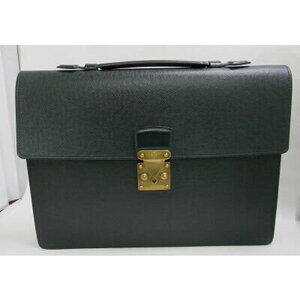 Louis Vuitton Briefcase Clad Green Taiga